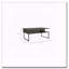 Table basse à plateau relevable en carbone espresso et onyx