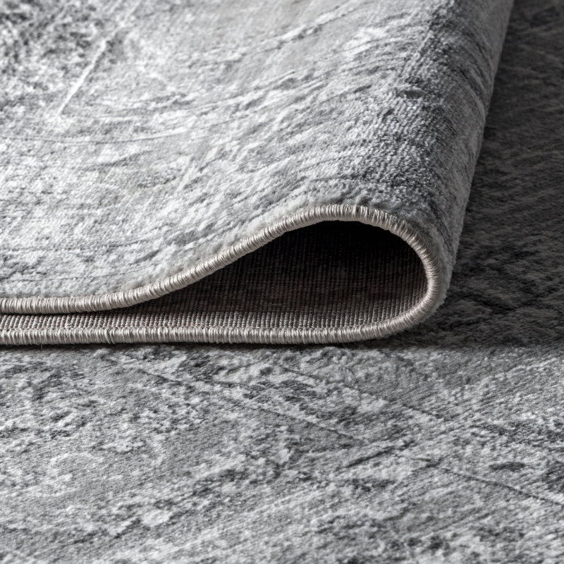 Tapis persan gris pâle rétro moderne Laxton, Rectangle 3 pi x 5 pi
