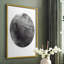 Graphite Moon I, reproduction encadrée - bois massif-289489803