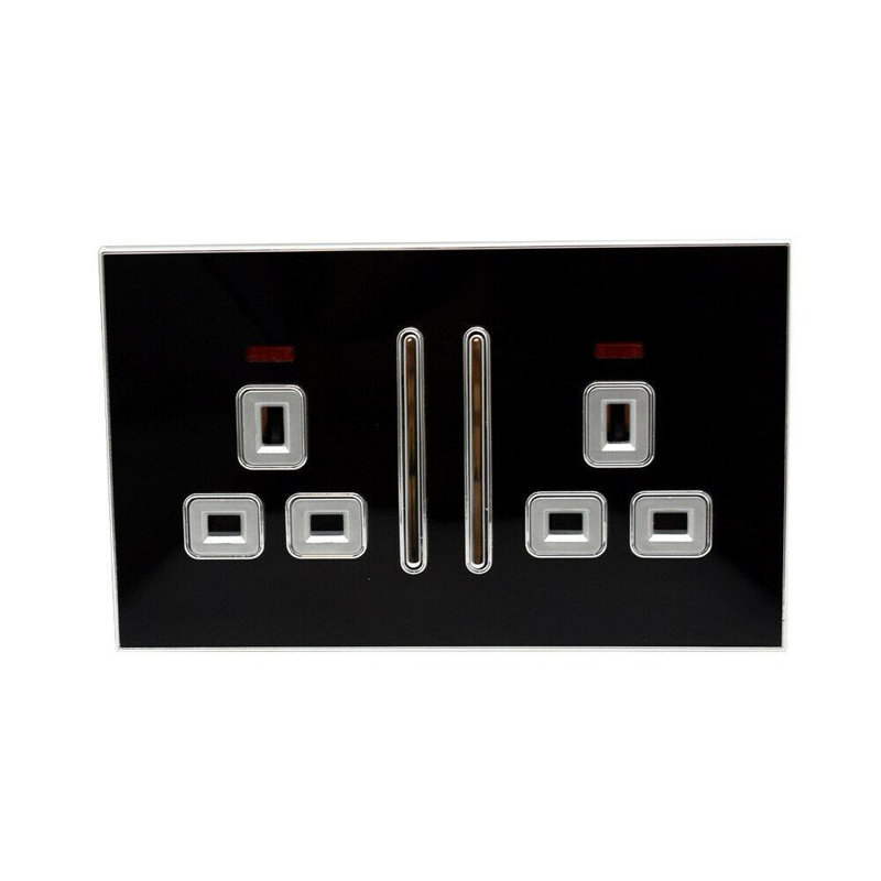 Iroh Wall Mounted Socket, Glossy Black