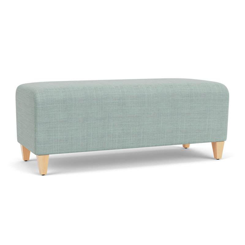Banc de réception Ravenna, Bois naturel, Chambray écume de mer