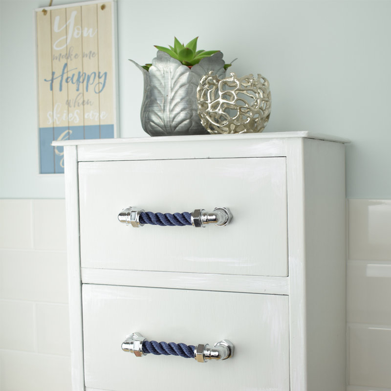Chrome Rope Pull - Navy