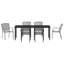  Garden Dining Set Anthracite Powder-Coated Steel Outdoor Porch Terrace
