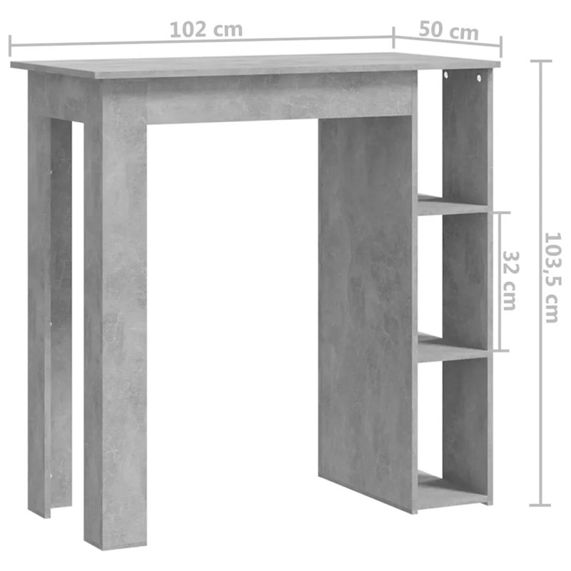 Isaiu Dining Table, Concrete Grey