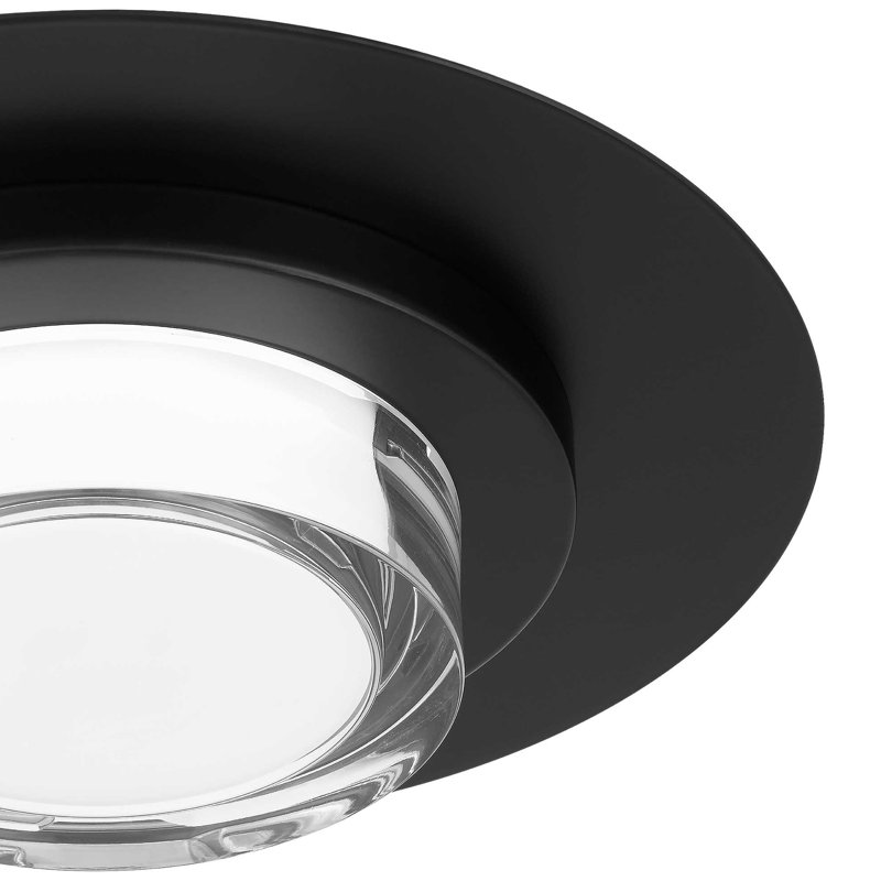 Plug-in Flush Mounted Sconce, H 2,81 po x l 12 po x P 11,88 po, Noir mat