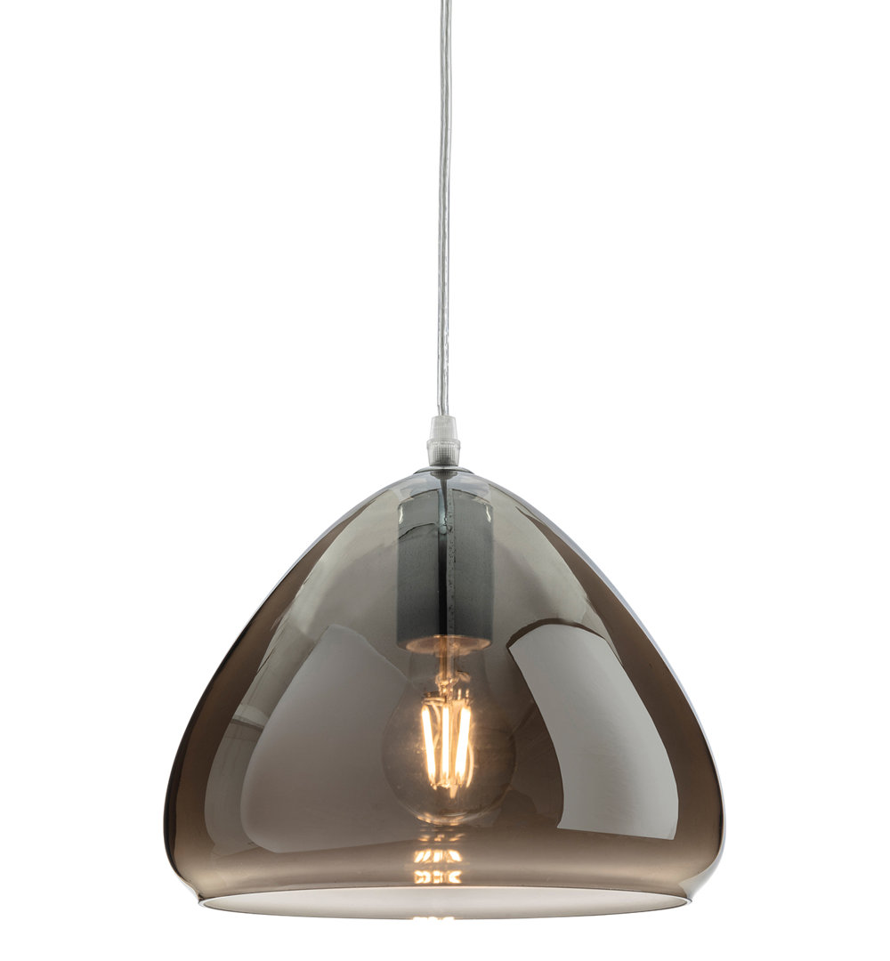 1 - Light Silver Dome Pendant
