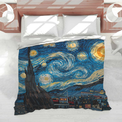 Starry Night Swirling Sky Comforter