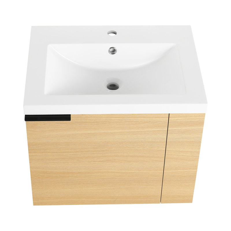 Meuble-lavabo robuste et élégant avec rangement spacieux et portes à fermeture en douceur