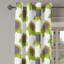 Rideau à œillets floral à 2 panneaux East Urban Home, 50 po, vert pomme taupe foncé-106355266