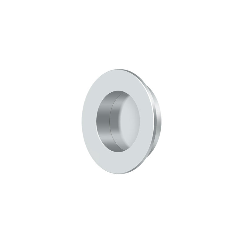 Deltana FP178U26 1-7/8" Diameter Pocket Door Round Flush Pull Polished Chrome, 1 7/8", Polished Chrome