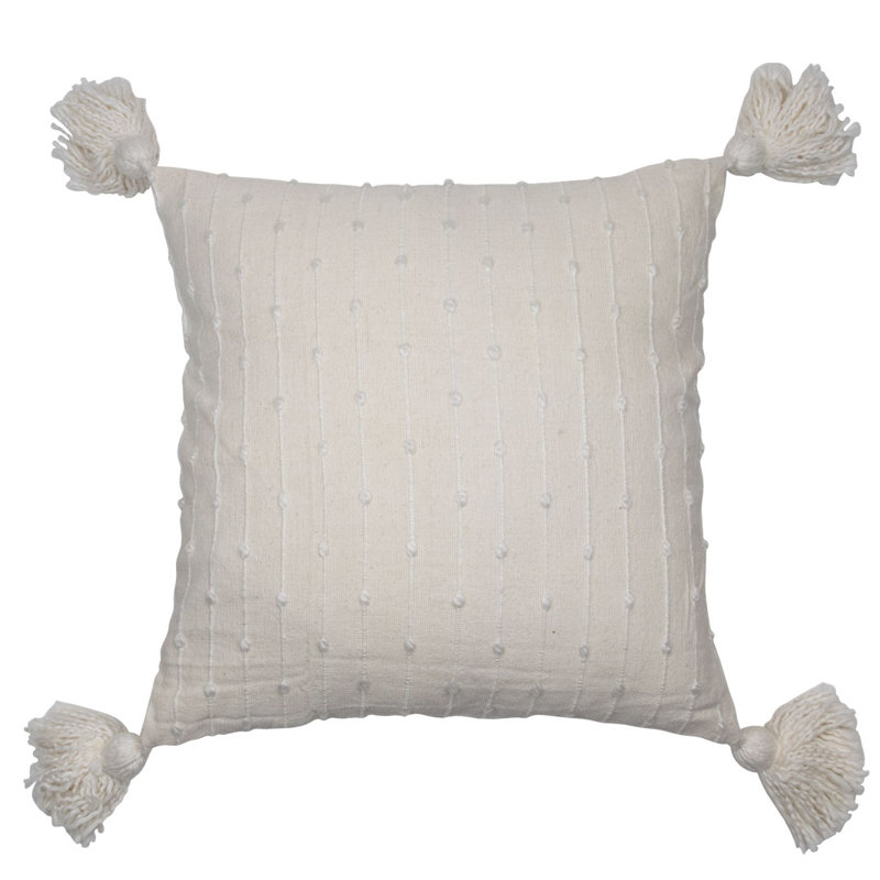 Kira Tassels Cotton Throw Pillow