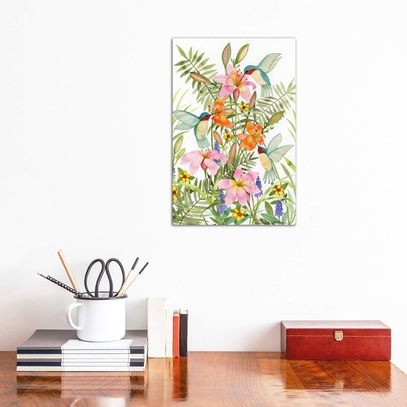 Anniversary Daylilies par Kathleen Parr McKenna - impression d'art graphique, H 18 po x l 12 po x 1,5 po, Toile tendue