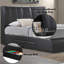 Kofi Black Synthetic Leather EK Bed W/Storage