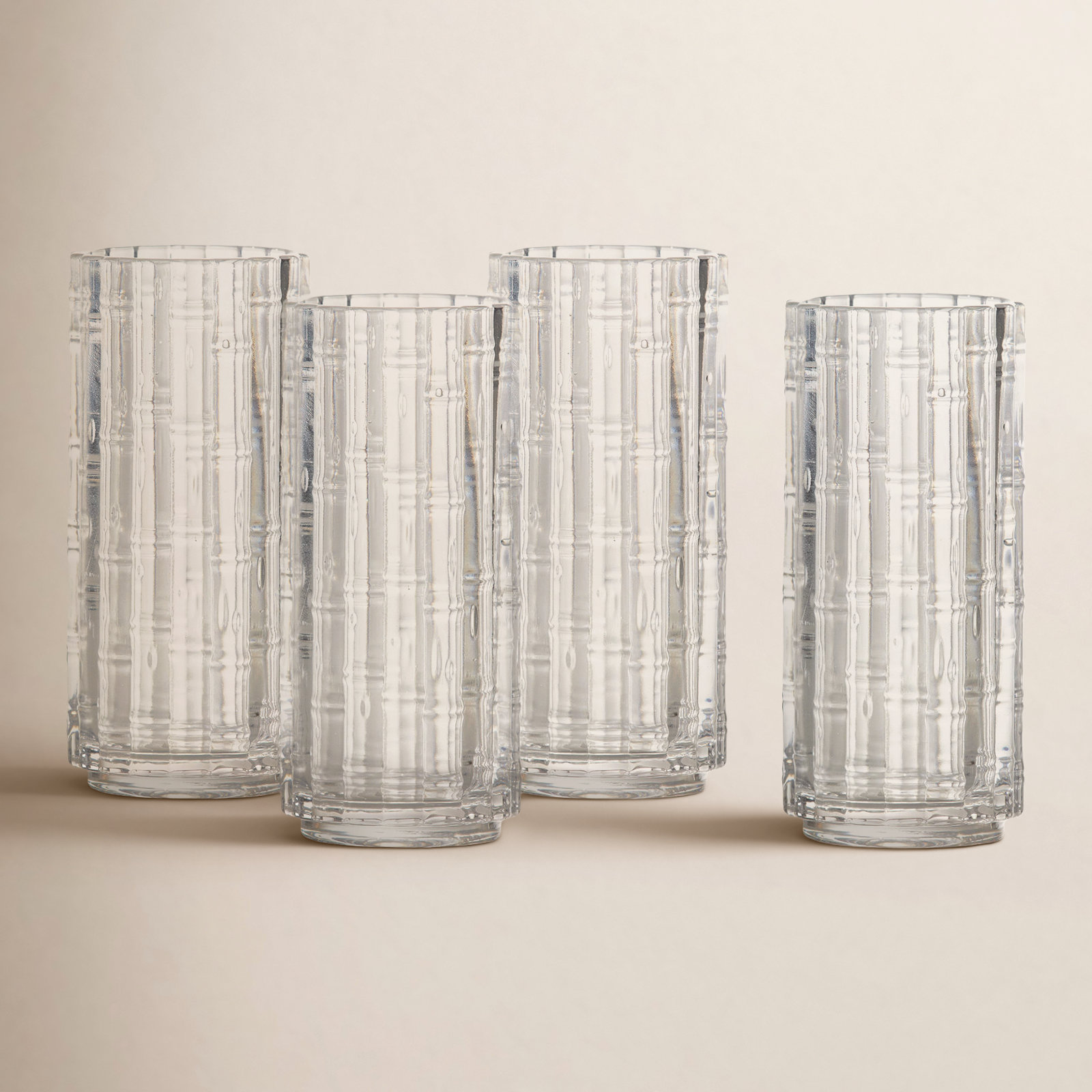Mahalo Ribbed Highball Glass