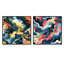 Coriena - Ensemble de 2 collages carrés abstraits-101843764-101843765