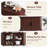 47.42'' Wide Modern Curved Sideboard Cabinet with Fluted Doors, Adjustable Shelf & Oval Top, Walnut Brown