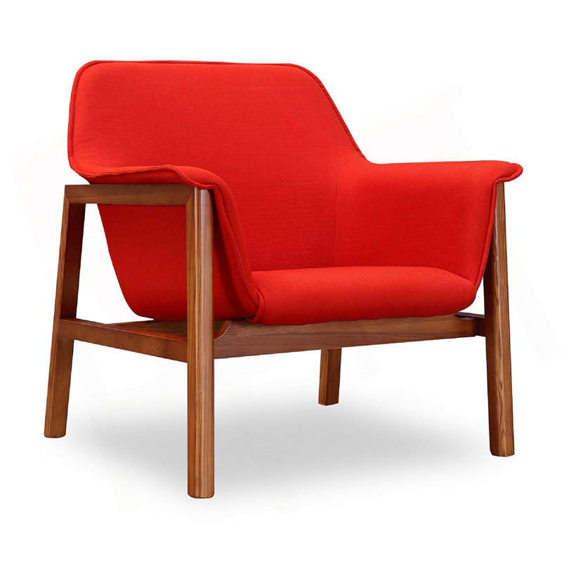 Fauteuil d'appoint en lin Miller, Orange brûlé