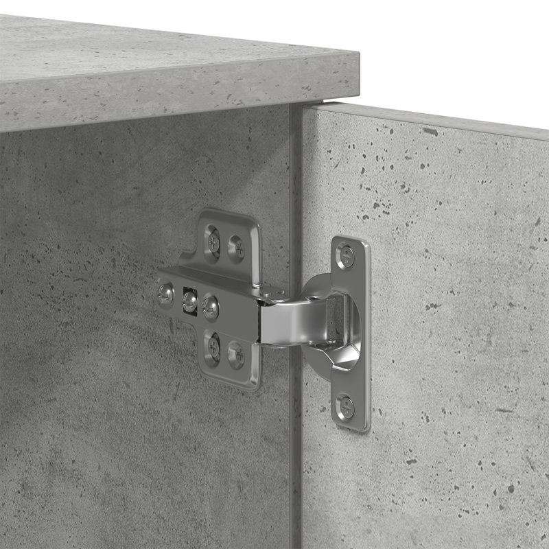 Vidaxl Storage Bed Frame, European Single (90 x 200 cm), Concrete Grey
