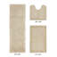 Ensemble de tapis pour salle de bain réversible 100% coton 2370 g / m² Merkel - ultra doux, très absorbant, lavable à la machine, certifié OEKO-TEX, idéal pour la douche, la baignoire, le meuble-lavabo et la toilette, sable-1613030070-1613030071