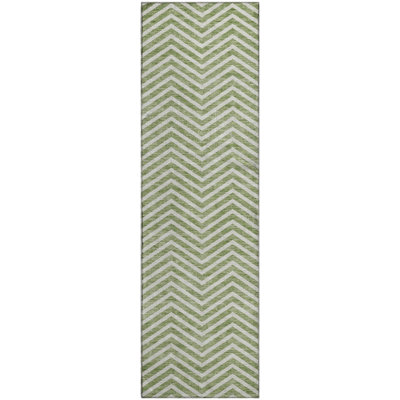 Premium Machine Washable Prisco Green Rug