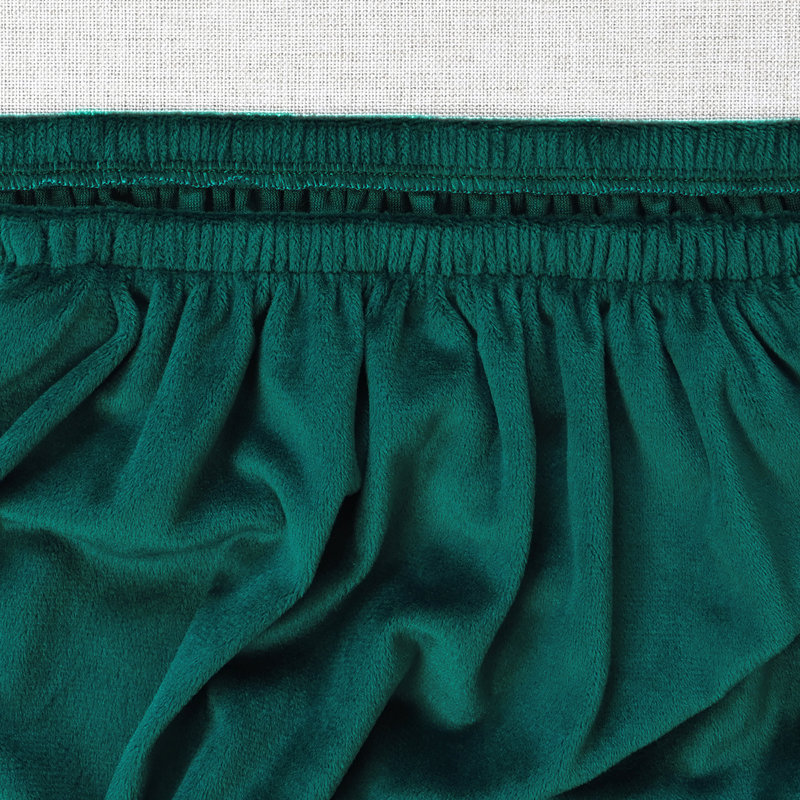 Housse pour canapé à coussins carrés/rectangulaires, Mélange de polyester vert foncé