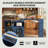 Navy Rolling Kitchen Island with Extended Table, LED Lights, Power Outlets & 2 Fluted Glass Doors-129888252