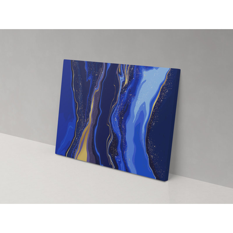 Abstract Marble - Wrapped Canvas Painting, 36cm H x 52cm W x 4cm D