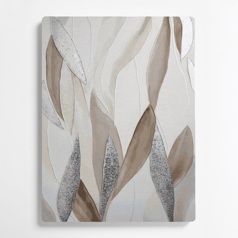 Abstract Watercolor 65 Brown Metal Wall Art, 11" H x 14" W