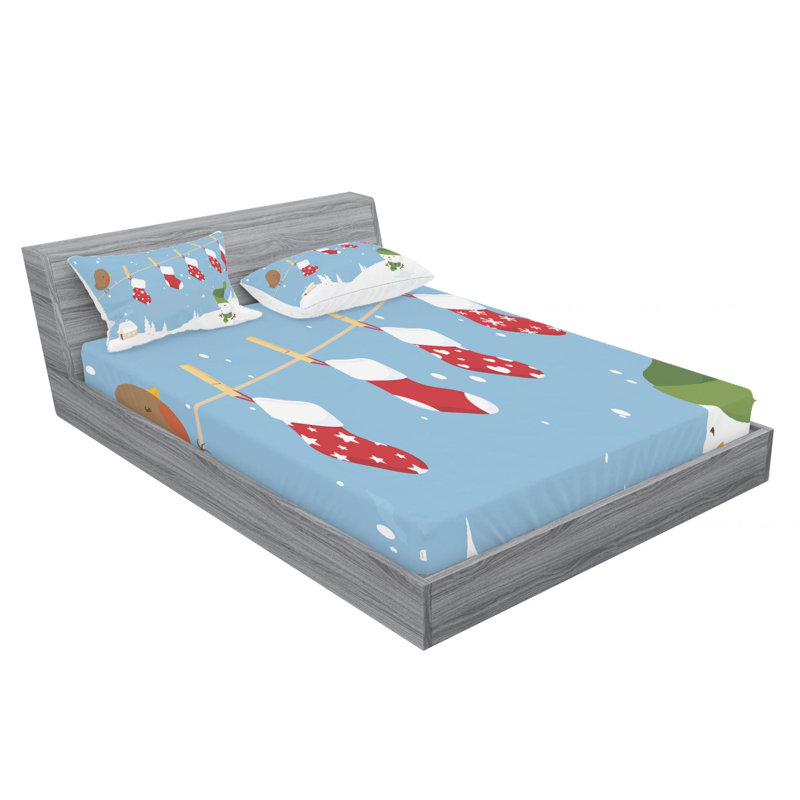 Microfiber Sheet Set, Queen Sheet Set with Fitted Sheet