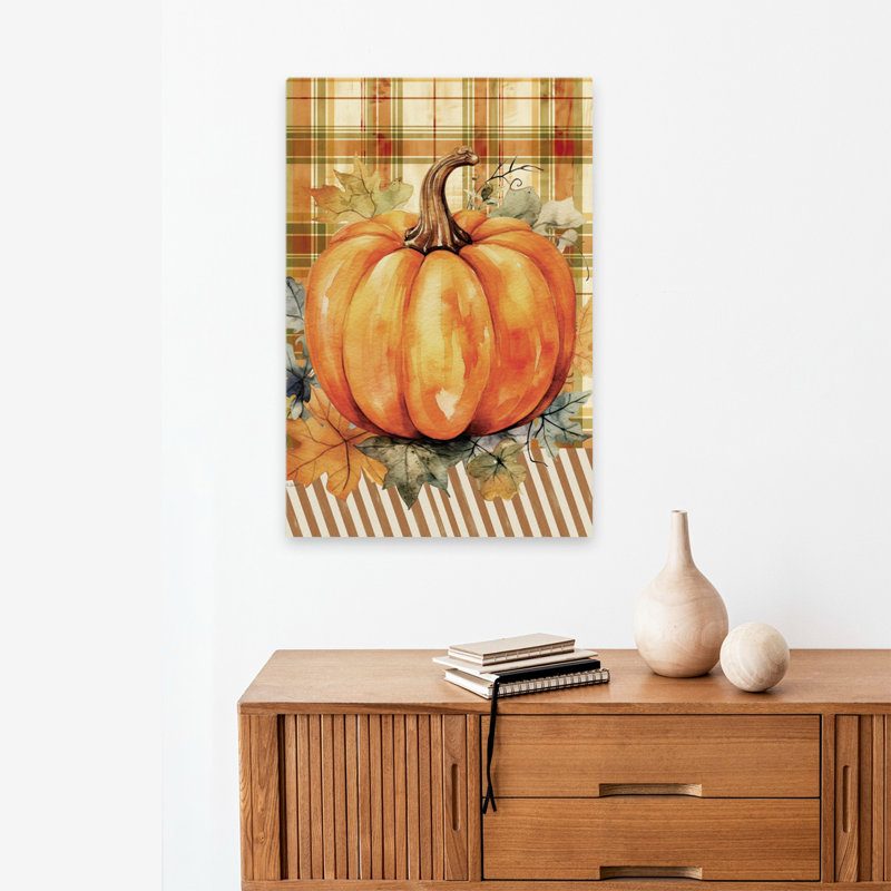 Automne citrouille - campagne moderne, H 24 po x l 16 po