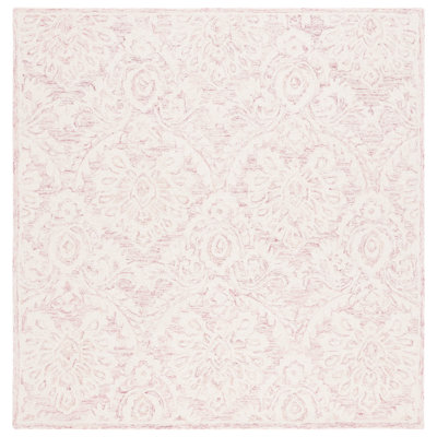 Annig Handmade Pink/Ivory Area Rug