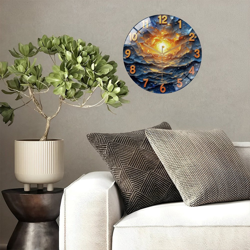 Horloge murale avec horloge murale abstraite en forme de vortex
