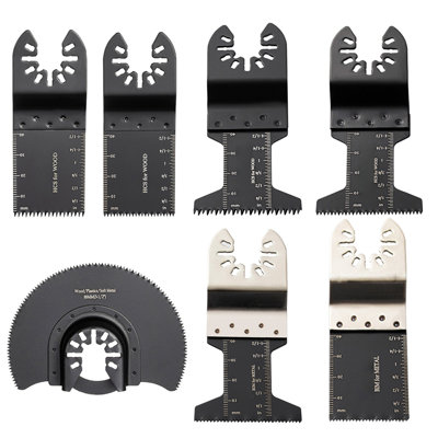 50 PCS Oscillating Saw Blades, Quick Release Multitool Blades Kit, HCS Tool Blades for Wood Plastic Metal Nails Bolts, Compatible with Dewalt Dremel Fein Worx Bosch Makita Milwaukee