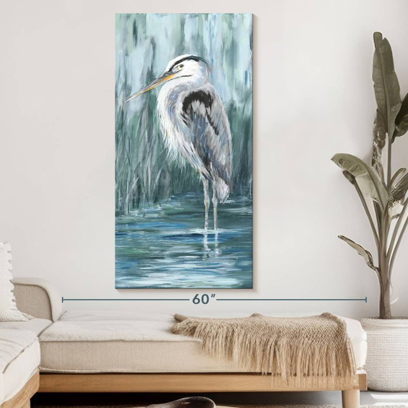 Brampt Standing Still Heron, 54" H x 27" W