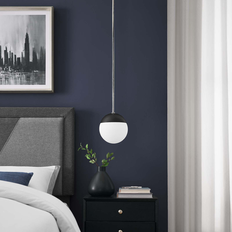 Luminaire suspendu 1 lumière Stellar par Modway, Nickel poli