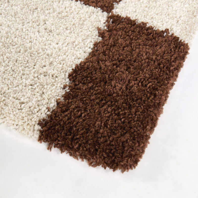 Tapis à poils longs crème Leslie, Rectangle 7 pi 10 po x 10 pi