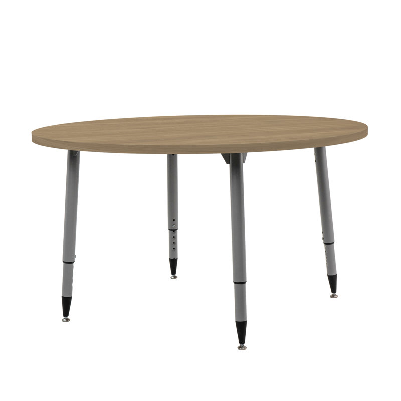 Table d'activité 48 po Adapte, 48 po x 36 po, Chêne Pasadena / argent