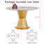 Table de salle à manger ronde en marbre de 47 po, table de cuisine moderne avec plateau en faux marbre ultrabrillant et base en acier inoxydable pour la salle à manger, cuisine (doré, blanc) (table seulement)-2093018909