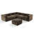 Confesor Chenille Modular L-Shaped Sectional Sofa With Ottoman-847262521