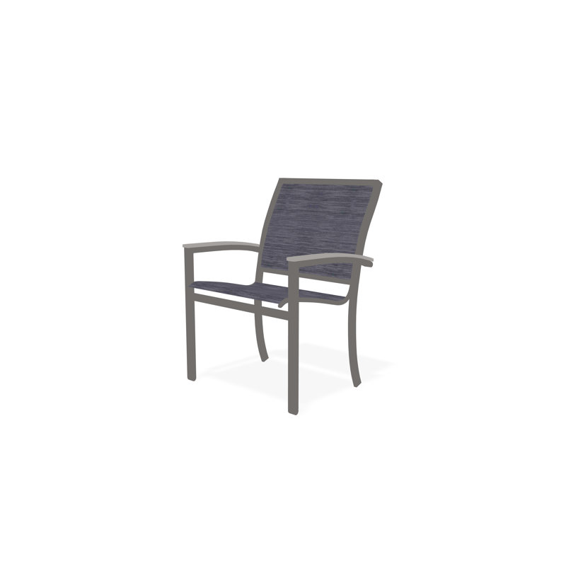 Chaise de café empilable en aluminium Bazza, Brooks, Gris chaleureux