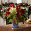 Hydrangea and Rose Holiday Arrangement
