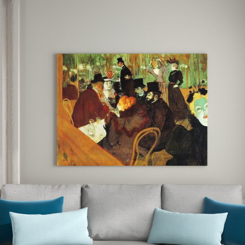 Henri De Toulouse-Lautrec - Wrapped Canvas Painting, 90cm H x 120cm W x 1.8cm D