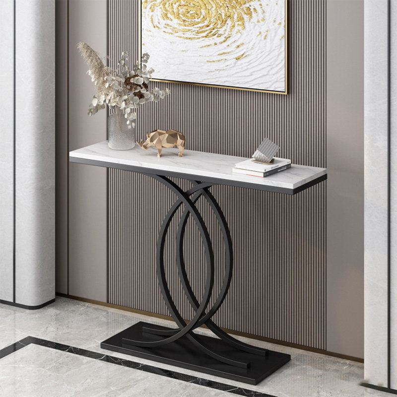 Console Table, 31.5" H x 47.2" W x 11.8" D, Black