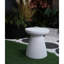 Table de bout décorative de jardin, H 18,1 po, moderne, robuste, robuste, en faux terrazzo, table d'appoint, table d'appoint, plante pour l'intérieur et l'extérieur