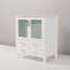 Meuble-lavabo de salle de bain 18,25 po. Avec comptoir en céramique blanche-1227385523-1227385521