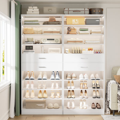 52" W Closet System With Drawers