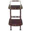 Chariot de service à 2 tablettes Merlot and Brass