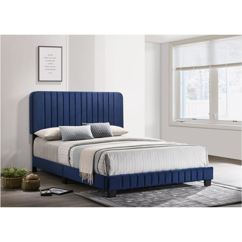 Contemporary Bed Frame, Full, Purple