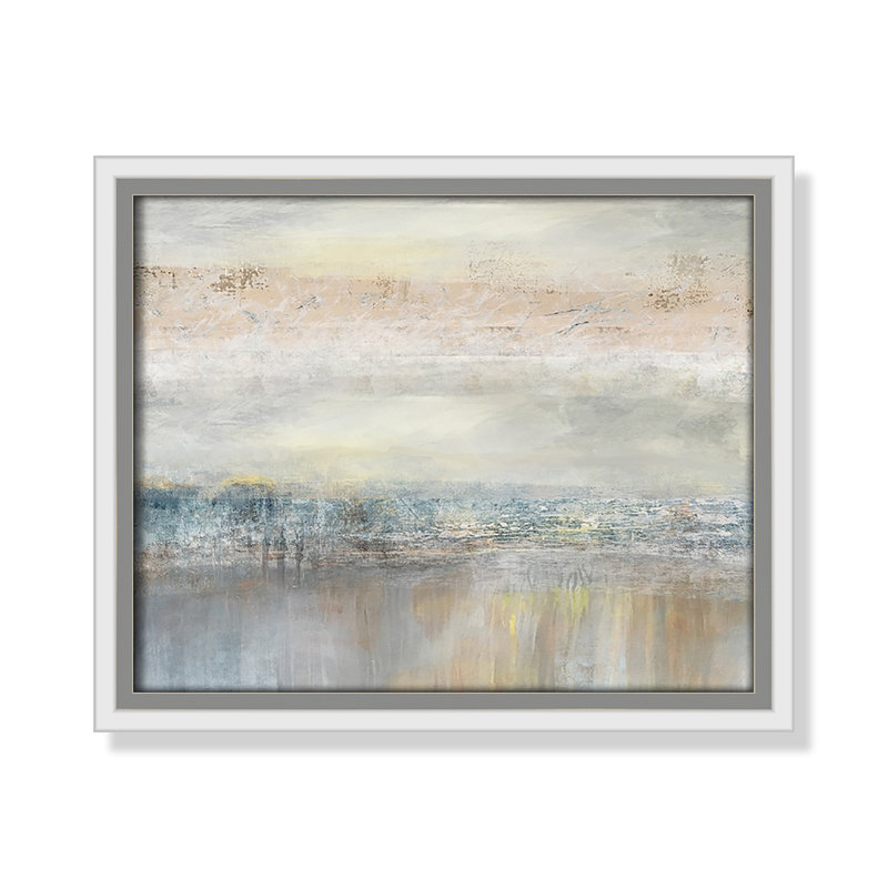 Electra "From A Distance" Painting by Nan, 9.5" H x 11.5" W, Picture Framed Canvas, Black