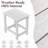 16.1" W x 12.2" D x 16.7" H HIPS Outdoor Side Table , Durable Weather Resistant Patio Side Table for Adirondack Chairs, 200Lbs Load Bearing Square Small Outdoor Table for Backyard, Pool, Patio, Porch, Garden, Lawn, Relaxing Companion, White-2067378001